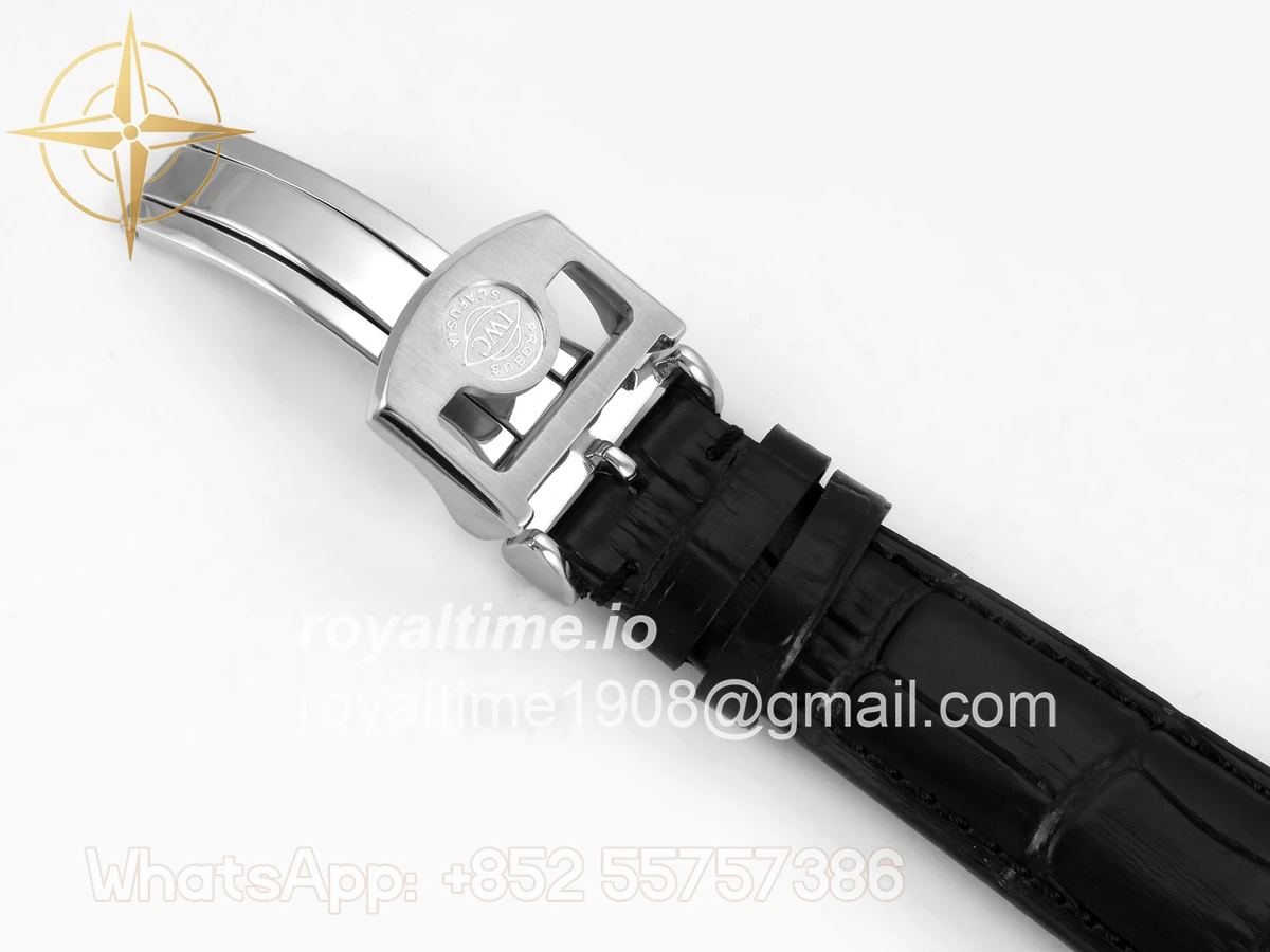 IWC Portugieser Perpetual Calendar SS 5033 APSF White/SS Dial on Black Leather Strap A52610 - Image 21