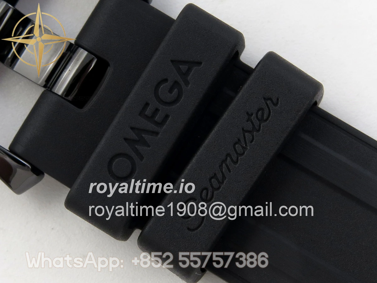 Omega Seamaster Diver 300M Black Ceramic Bezel ORF All Black Dial On Black Rubber Strap OR8806 - Image 21