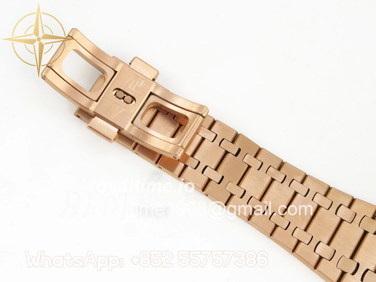 Audemars Piguet Royal Oak Chrono 26240 Frosted RG APSF Blue Dial on RG Bracelet SA4401 - Image 21