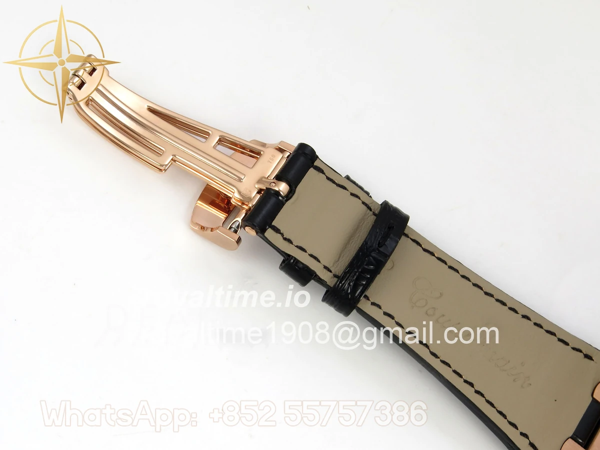 Audemars Piguet Royal Oak Chrono 26240 RG DDF Black Dial on Black Leather Strap DD4401 Gain Weight (SW Dial) - Image 21