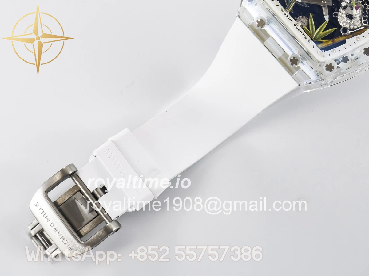 Richard Mille RM026 Transparent Tourbillon RMF Panda Skeleton Dial on Translucent Rubber Strap - Image 21