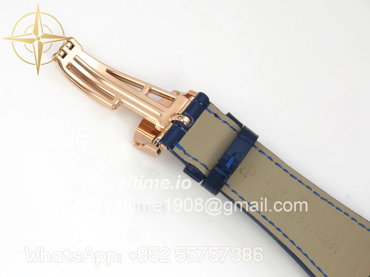 Audemars Piguet Royal Oak Chrono 26240 RG DDF Blue/RG Dial on Blue Leather Strap DD4401 (SW Dial) - Image 21