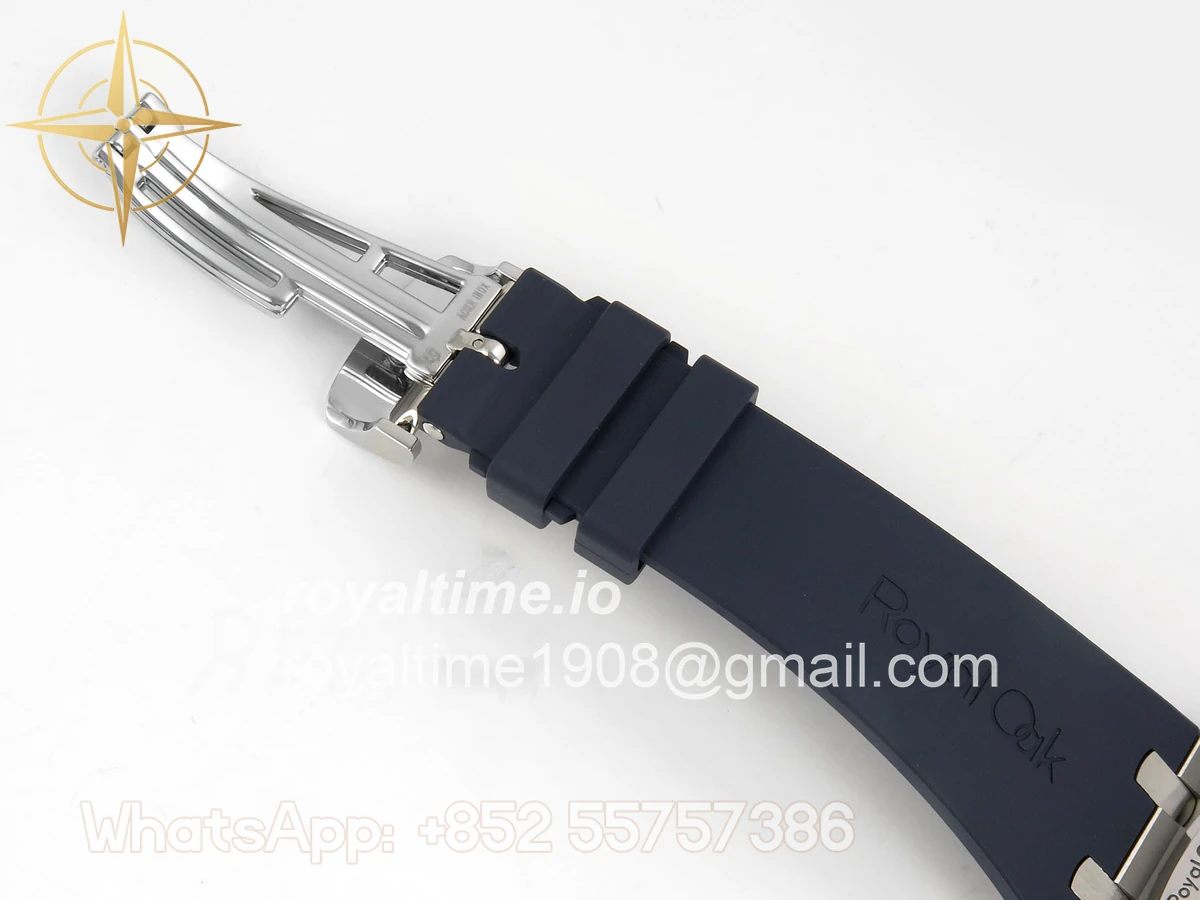 Audemars Piguet Royal Oak Chrono 26240 SS DDF Blue Dial on Blue Rubber Strap DD4401 (SW Dial) - Image 21