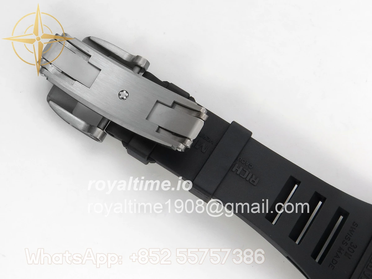 Richard Mille RM055 Black Ceramic APSF on Black/Red Inner Bezel on Black Rubber Strap RMUL2 - Image 21