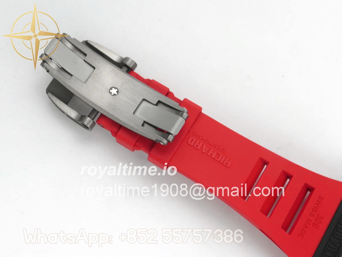 Richard Mille RM055 Black Ceramic APSF on Red Inner Bezel on Red Rubber Strap RMUL2 - Image 21