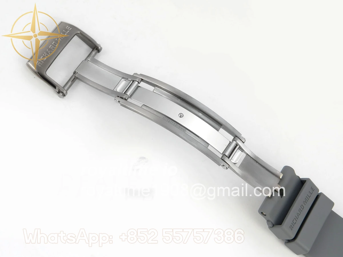 Richard Mille RM055 Gray Ceramic MLF on Gray Rubber Strap RMUL2 V2 (Brushed Ribs) - Image 21