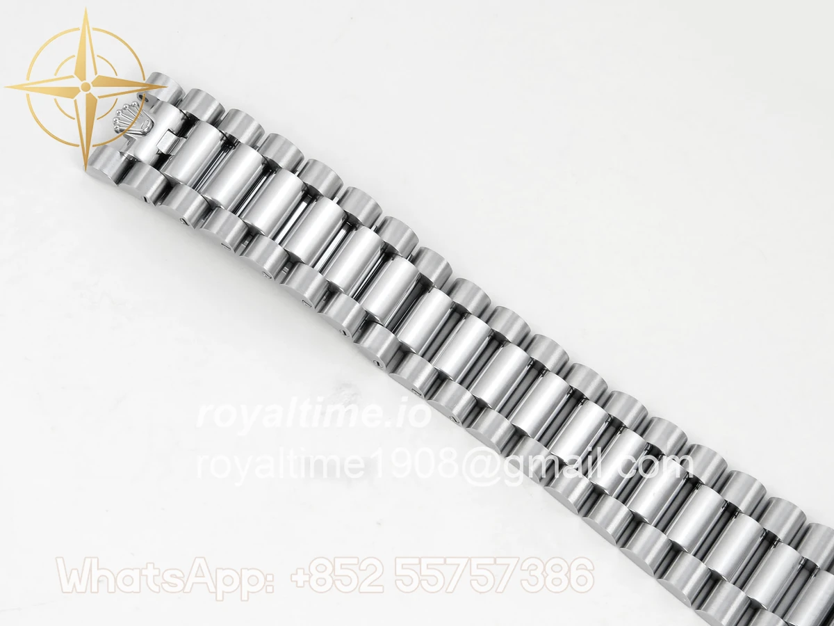 Rolex Day Date 36 SS QF 904L Steel Red Stick Dial on President Bracelet VR3255 V3 - Image 21