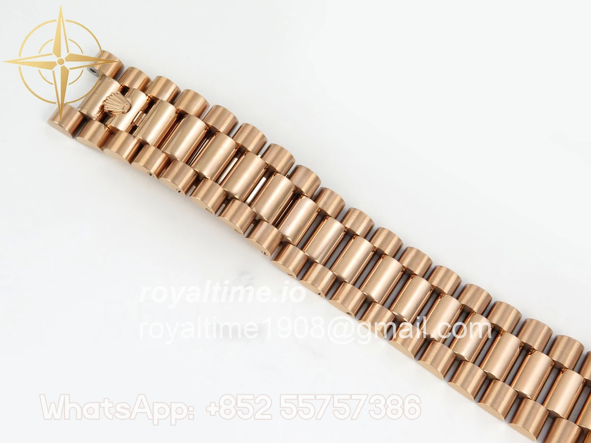 Rolex Day Date 40 RG TMF Brown Roman Dial on President Bracelet VR3255 (220g) - Image 21