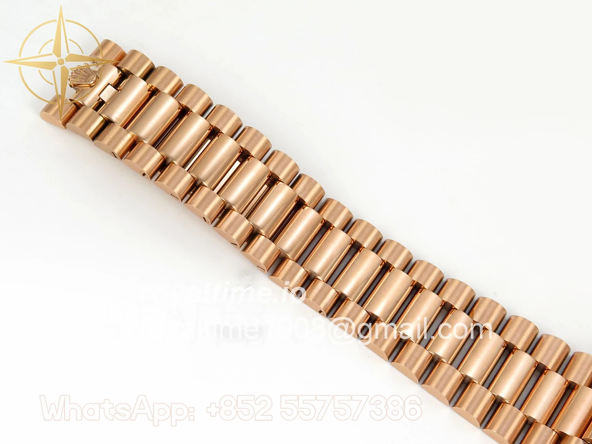 Rolex Day Date 40 RG TMF RG Roman Dial on President Bracelet VR3255 (Weighted) 208g - Image 21