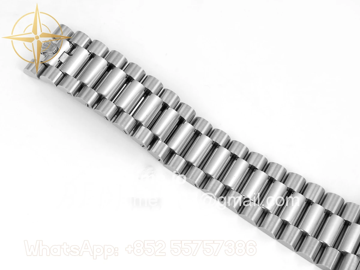 Rolex Day Date 40 SS TMF Blue Roman Dial on President Bracelet VR3255 (Weighted) 208g - Image 21