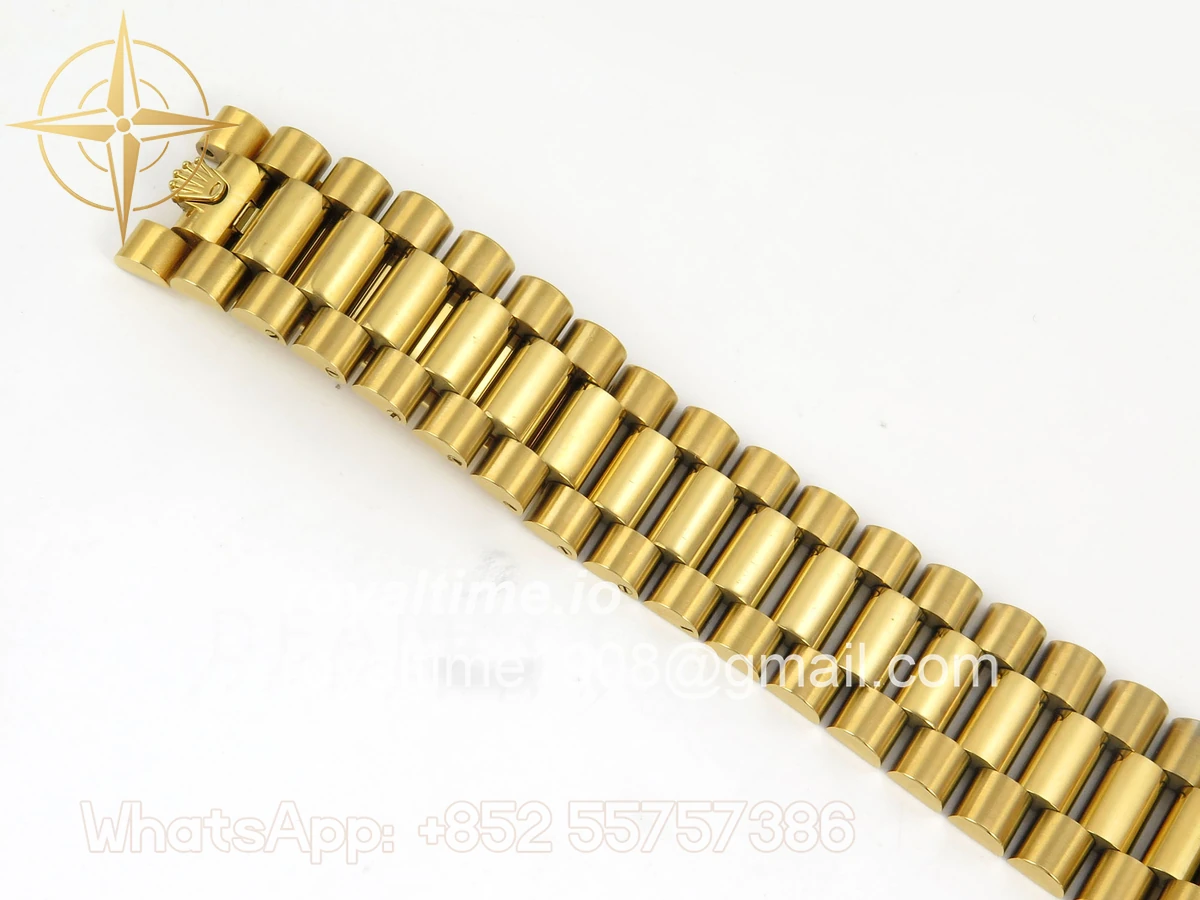 Rolex Day Date 40 YG TMF Black Crystal Dial Diamonds Bezel on President Bracelet VR3255 (220g) - Image 21