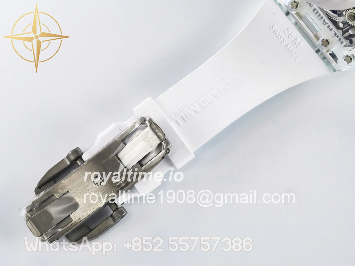 Richard Mille RM56-01 Transparent Tourbillon RMF Skeleton Dial on White Rubber Strap - Image 22