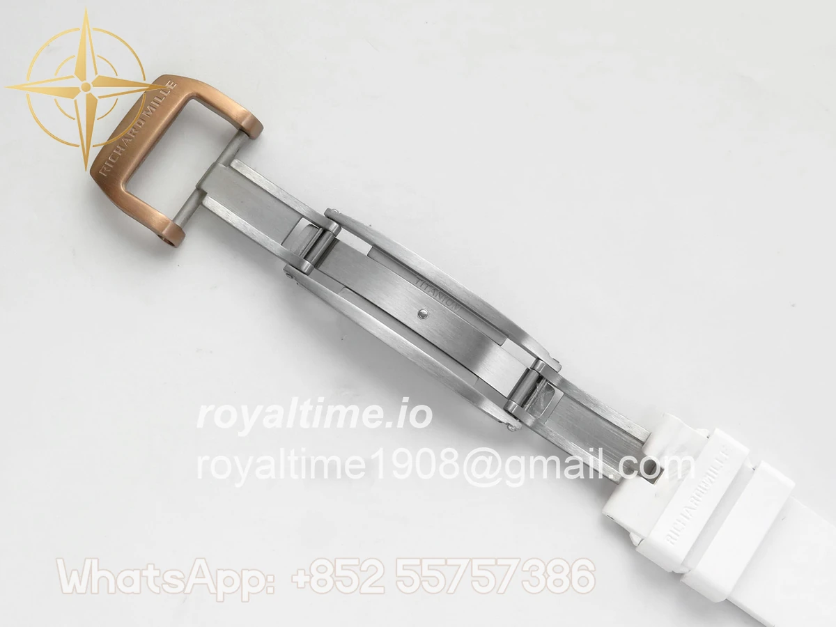 Richard Mille RM88 Tourbillon Smiley White Ceramic RMF on White Rubber Strap - Image 22