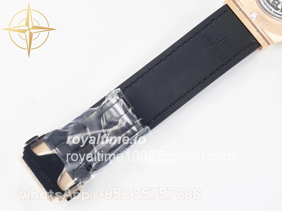 Hublot Classic Fusion 38mm RG JJF Gray Dial on Black Gummy Leather Strap - Image 22