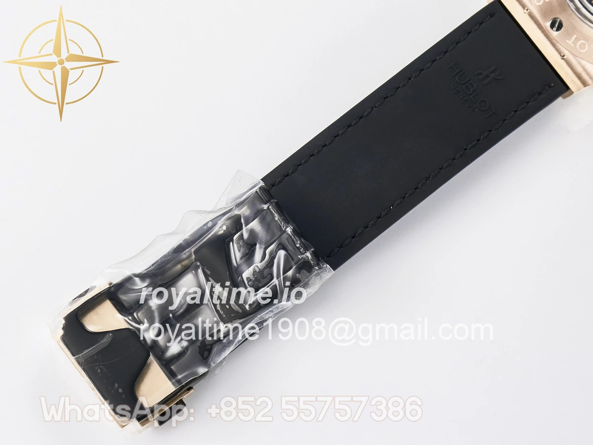 Hublot Classic Fusion 38mm RG JJF White Dial on Black Gummy Leather Strap - Image 22