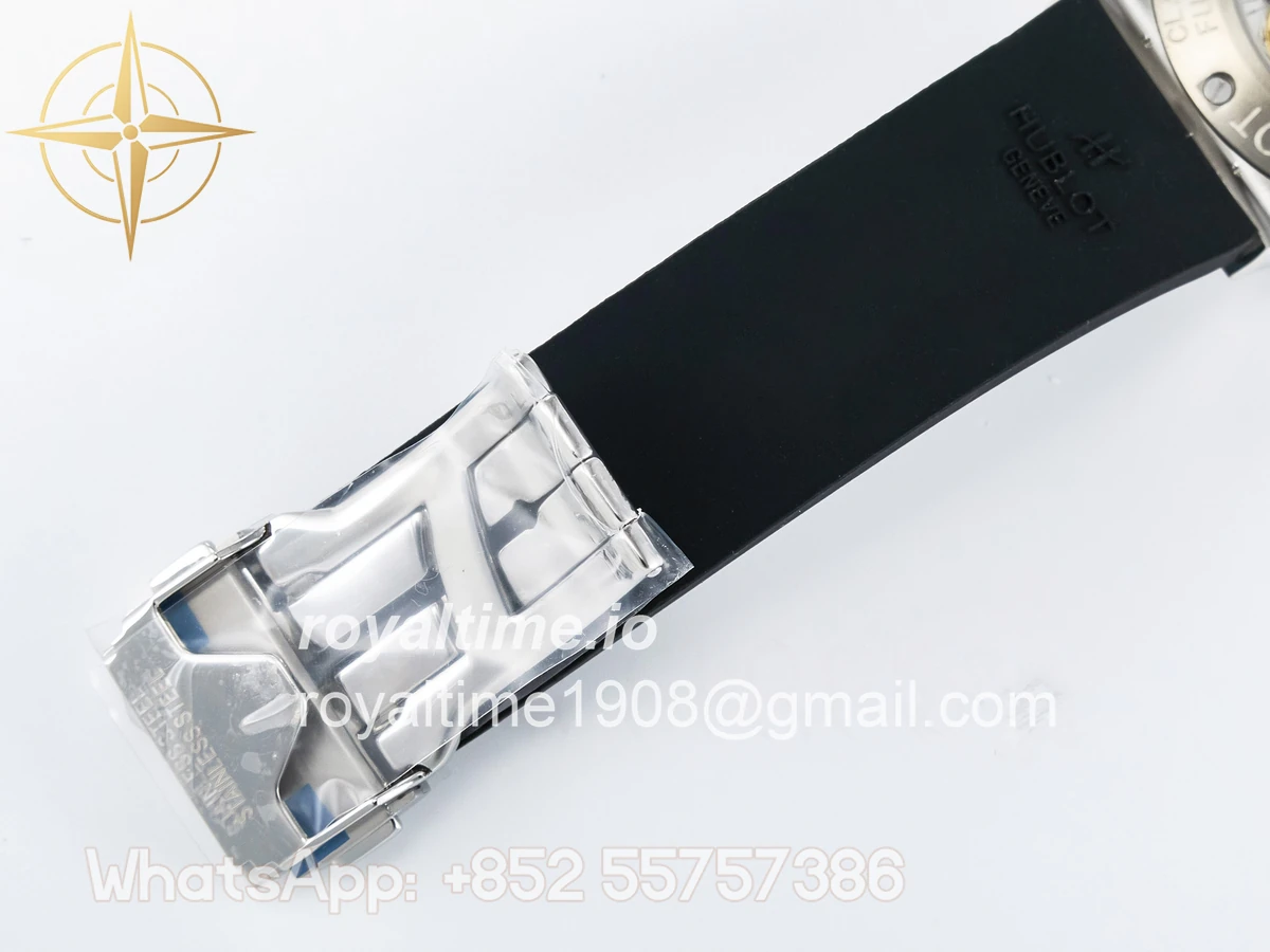 Hublot Classic Fusion Bang 42mm HBF Black Dial Diamonds Bezel on Black Rubber Strap A2892 - Image 22