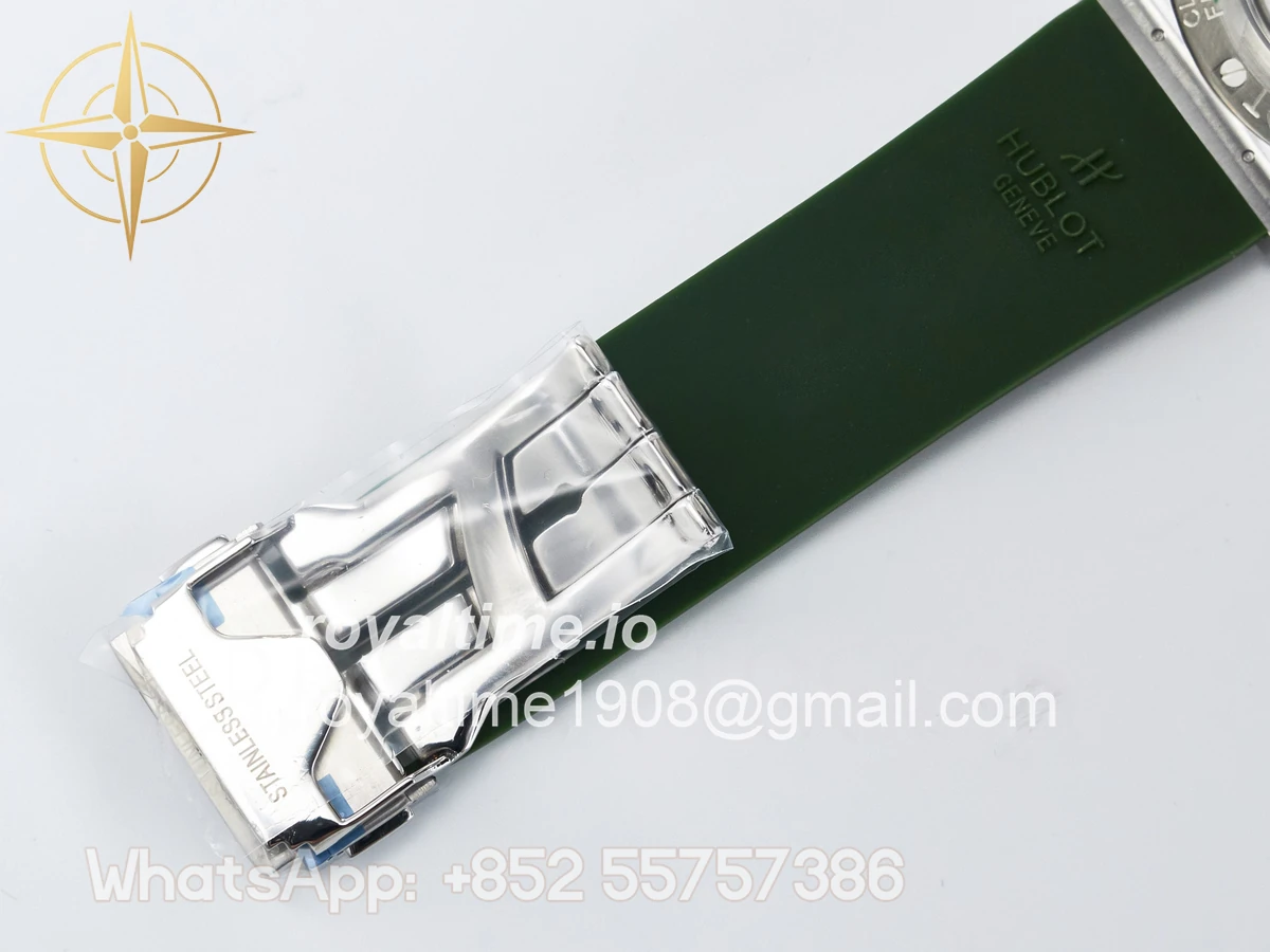 Hublot Classic Fusion Bang 42mm HBF Green Dial on Green Rubber Strap A2892 - Image 22