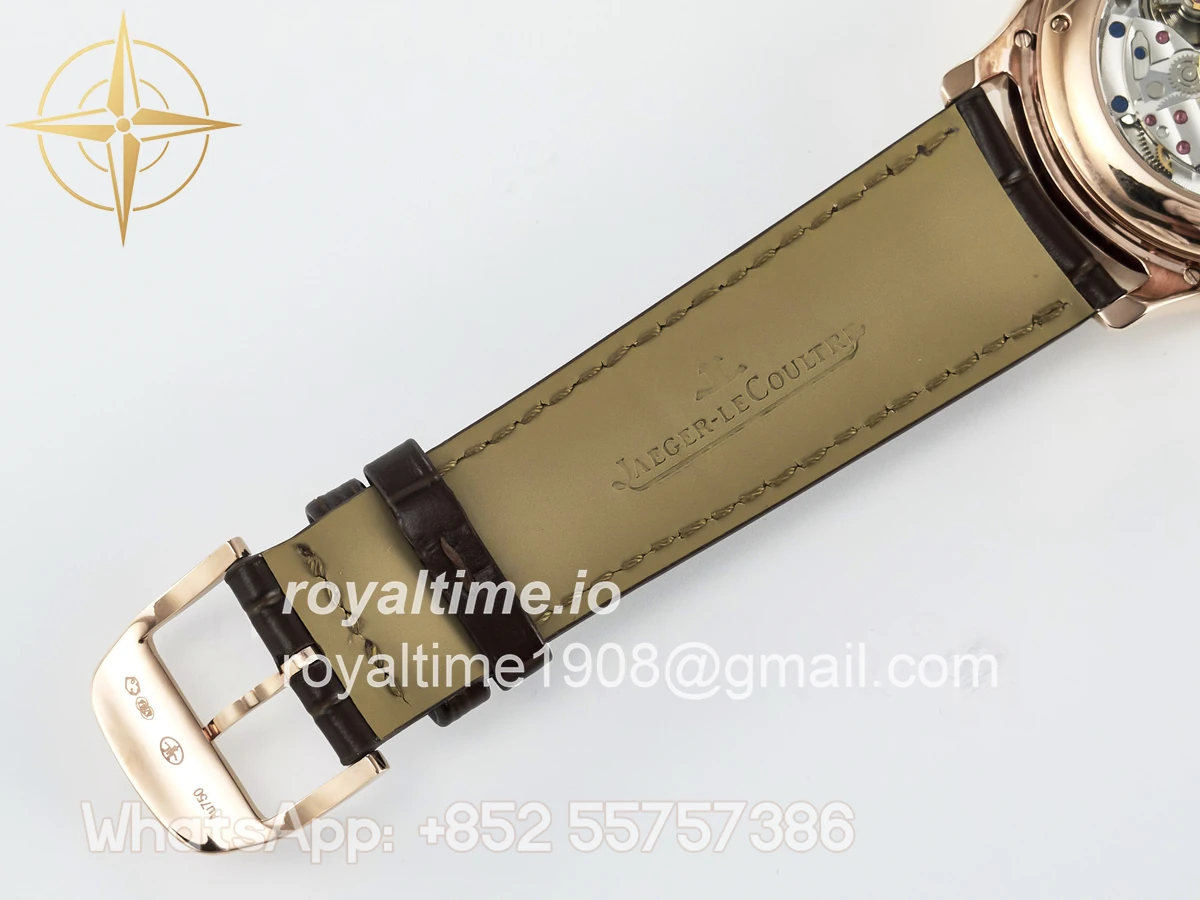 Jaeger-LeCoultre Master Ultra Thin Perpetual Calendar RG V9F Cream Dial on Brown Leather Strap A868 V2 - Image 22