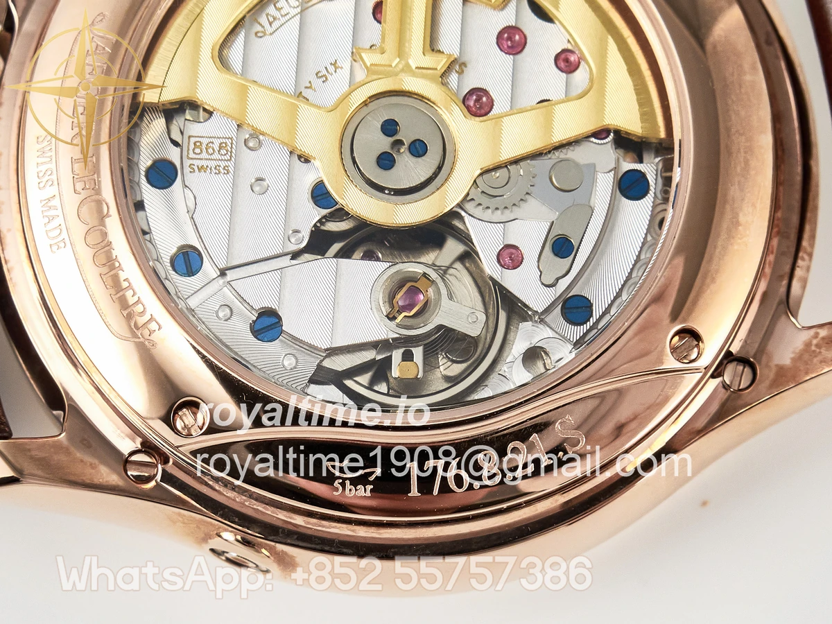 Jaeger-LeCoultre Master Ultra Thin Perpetual Calendar RG V9F White Dial on Brown Leather Strap A868 V2 - Image 22