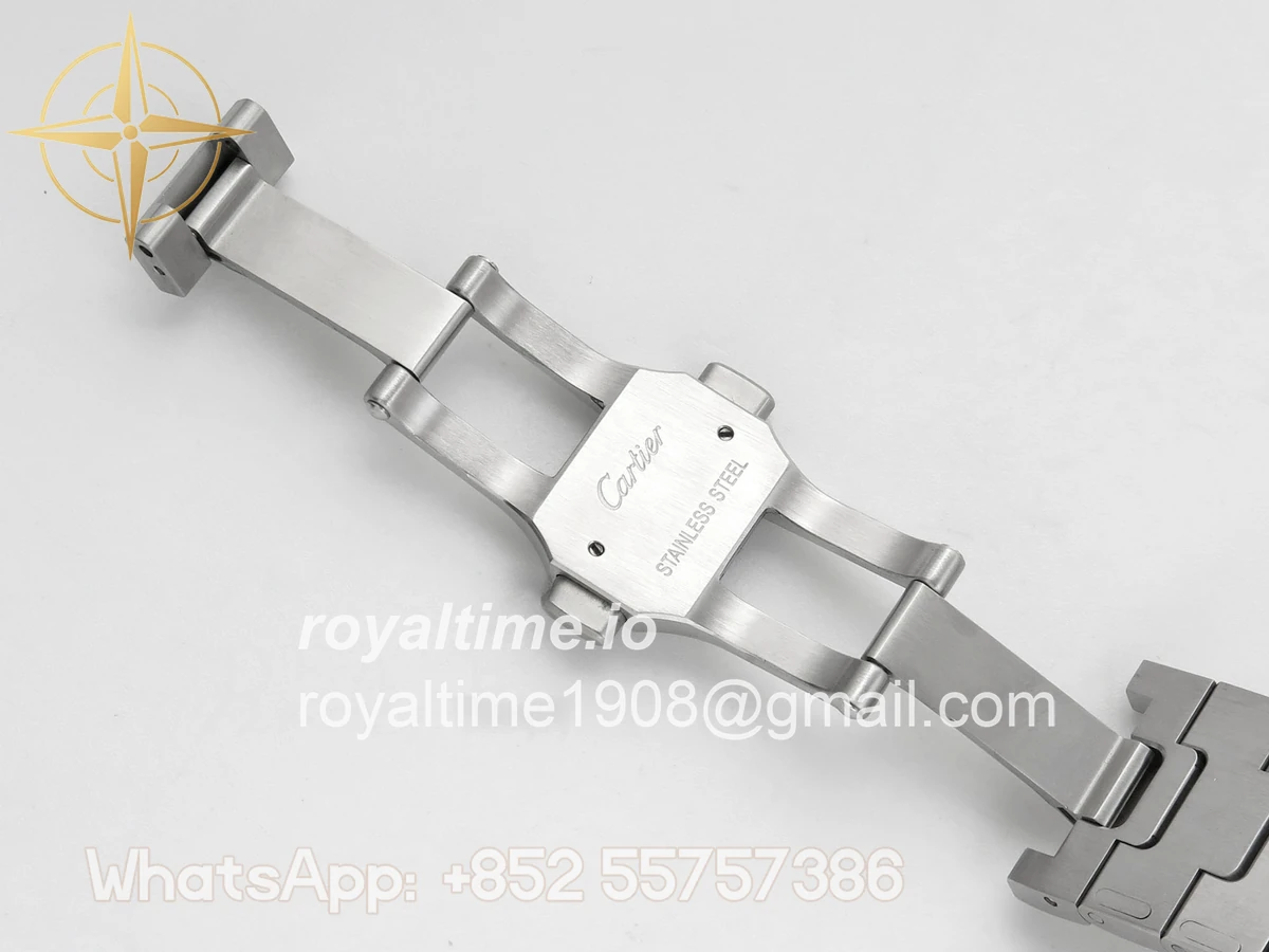 Cartier Santos de Cartier Skeleton SS MLF Skeleton Green Dial on SS SmartLink Bracelet 9611MC - Image 22