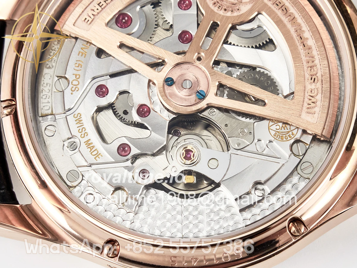 IWC IW5033 Portugieser Perpetual Calendar RG V9F White Dial on Black Leather Strap A52610 - Image 22