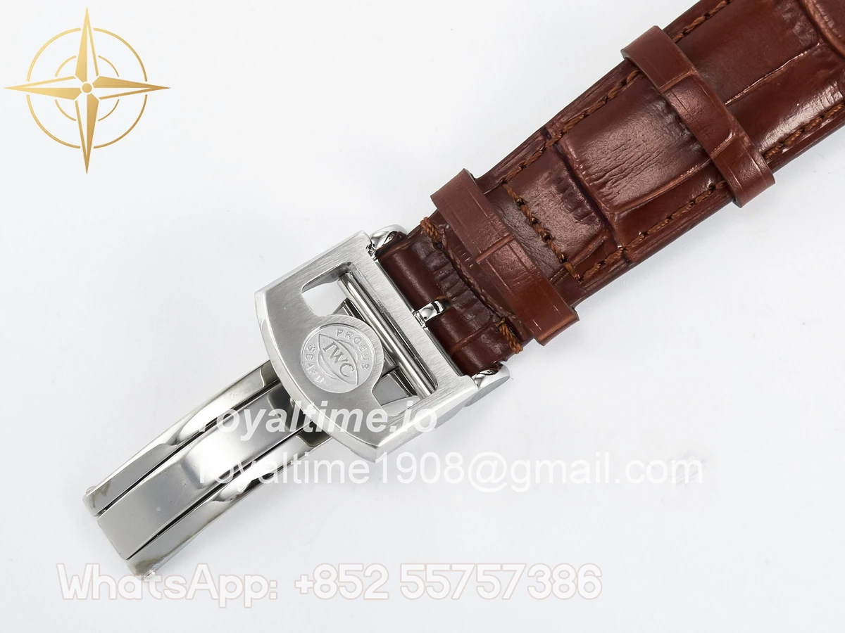 IWC Portugieser Perpetual Calendar SS 5033 APSF White Dial on Brown Leather Strap A52610 - Image 22
