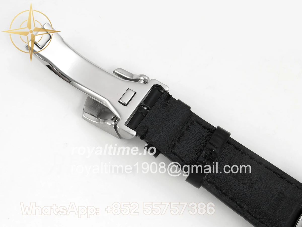 IWC Portugieser Perpetual Calendar SS 5033 APSF White/SS Dial on Black Leather Strap A52610 - Image 22