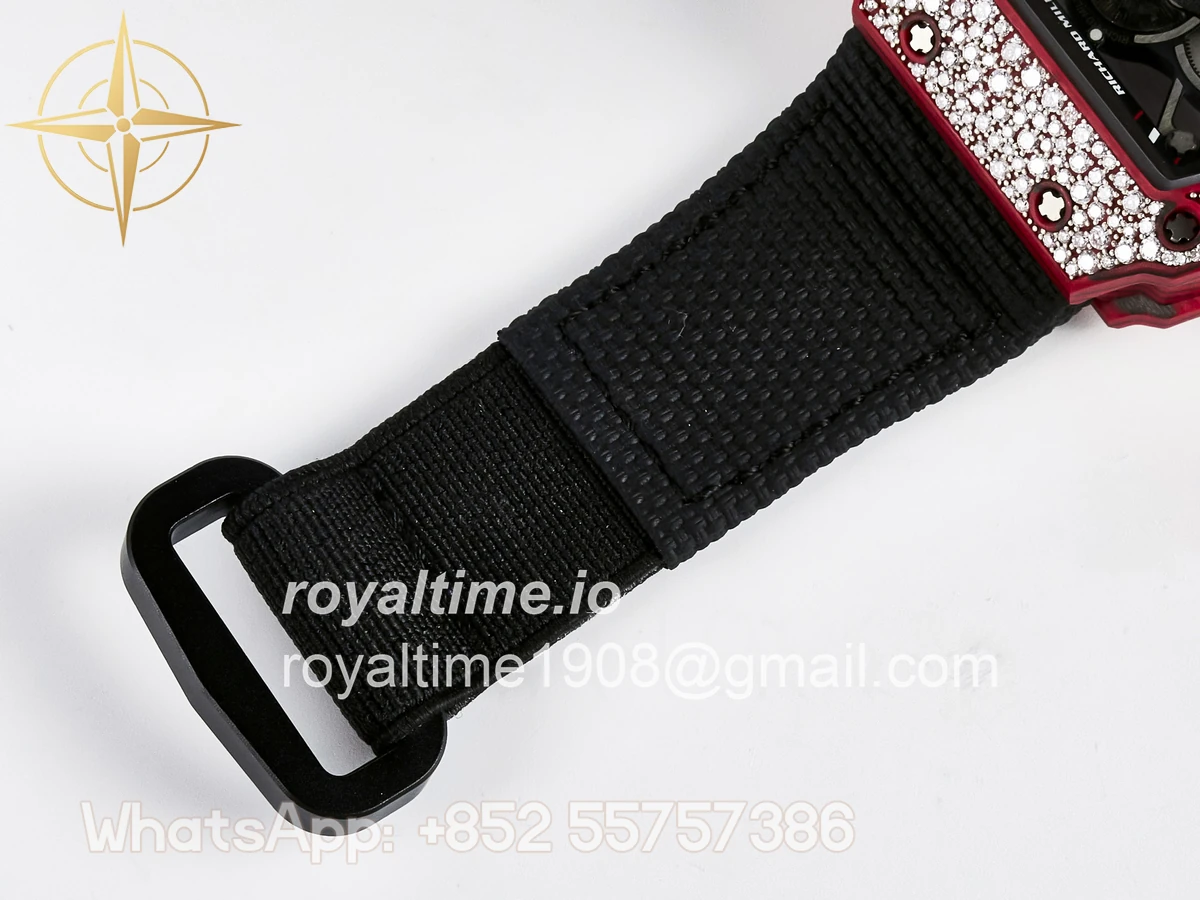 Richard Mille Custom RM035-02 Red NTPT PPMF Red Crown on Nylon Strap Custom Vaucher Movement - Image 22