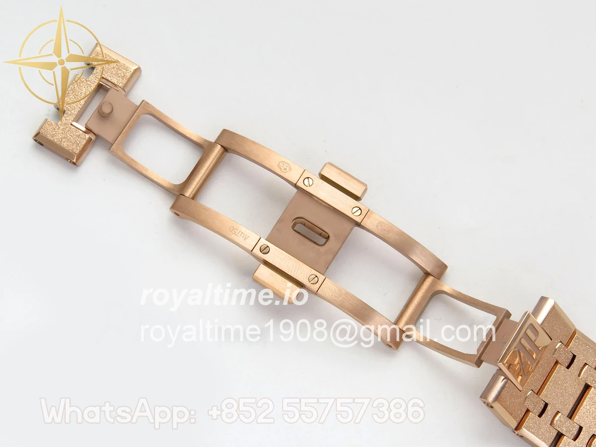 Audemars Piguet Royal Oak Chrono 26240 Frosted RG DDF Blue Dial on RG Bracelet DD4401 - Image 22