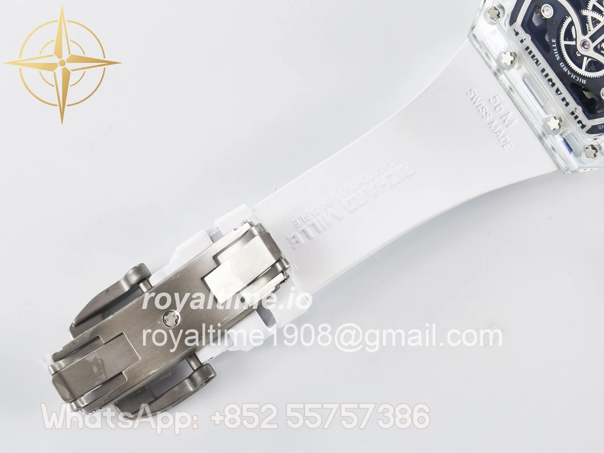Richard Mille RM026 Transparent Tourbillon RMF Panda Skeleton Dial on Translucent Rubber Strap - Image 22