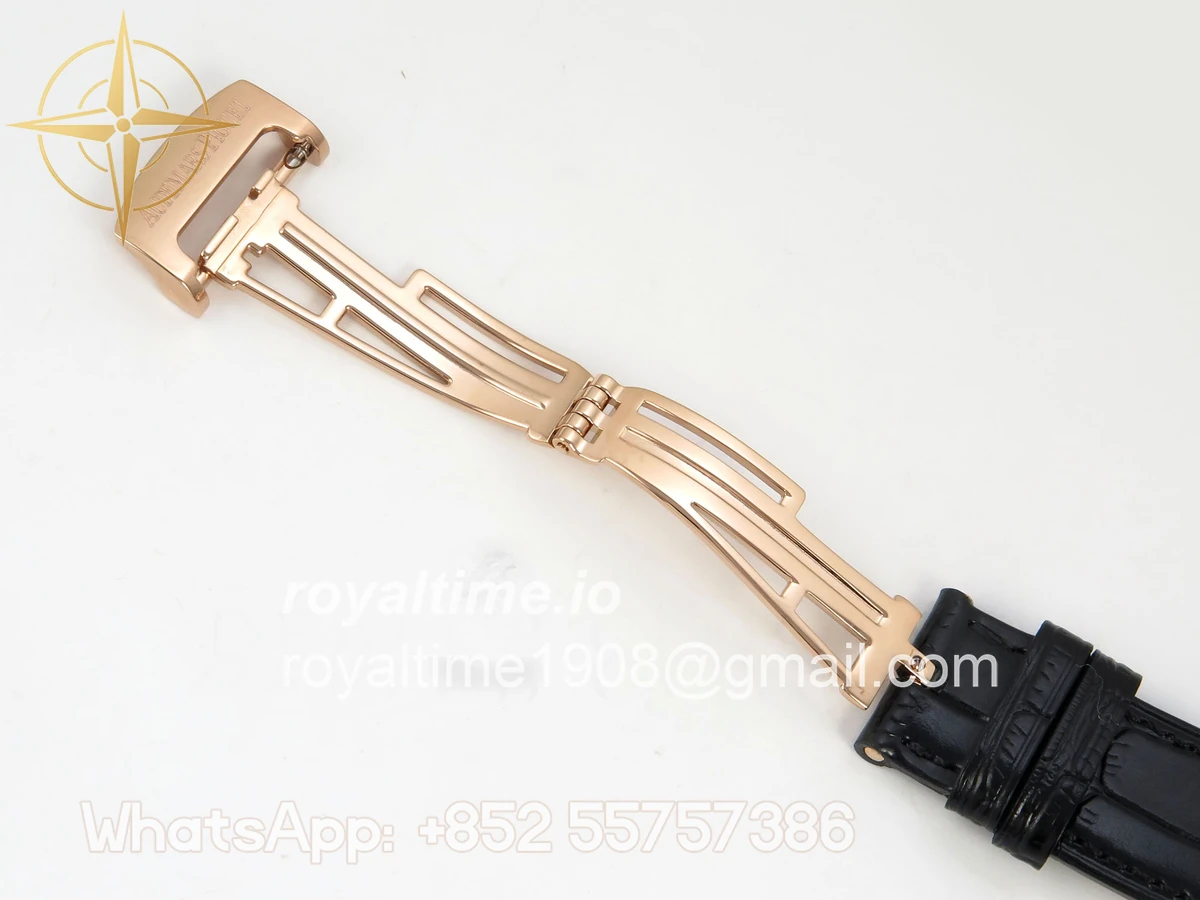 Audemars Piguet Royal Oak Chrono 26240 RG DDF Black Dial on Black Leather Strap DD4401 Gain Weight (SW Dial) - Image 22