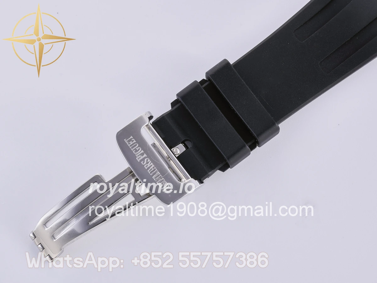 Audemars Piguet Royal Oak Chrono 26240 SS DDF Black Dial on Black Rubber Strap DD4401 (50th Anniversary) - Image 22