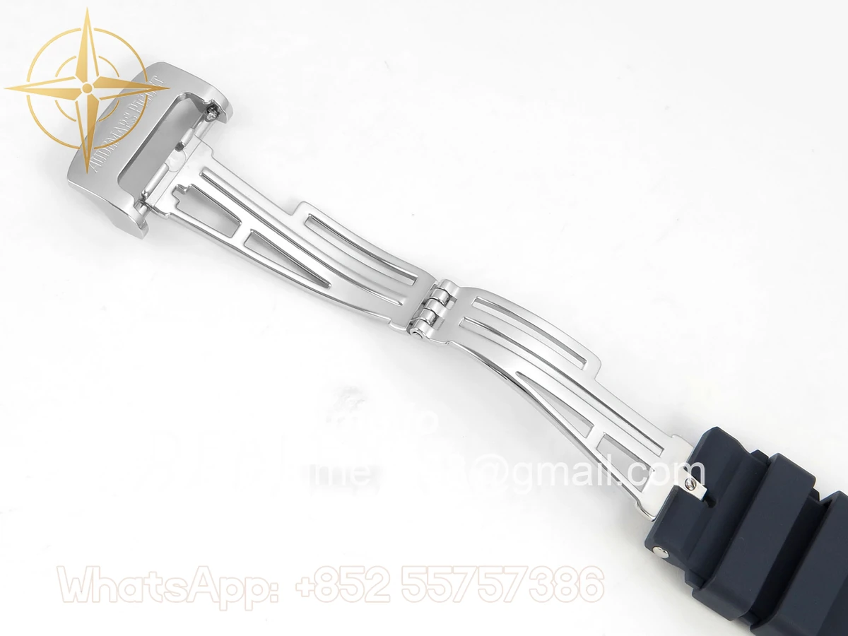 Audemars Piguet Royal Oak Chrono 26240 SS DDF Blue Dial on Blue Rubber Strap DD4401 (SW Dial) - Image 22