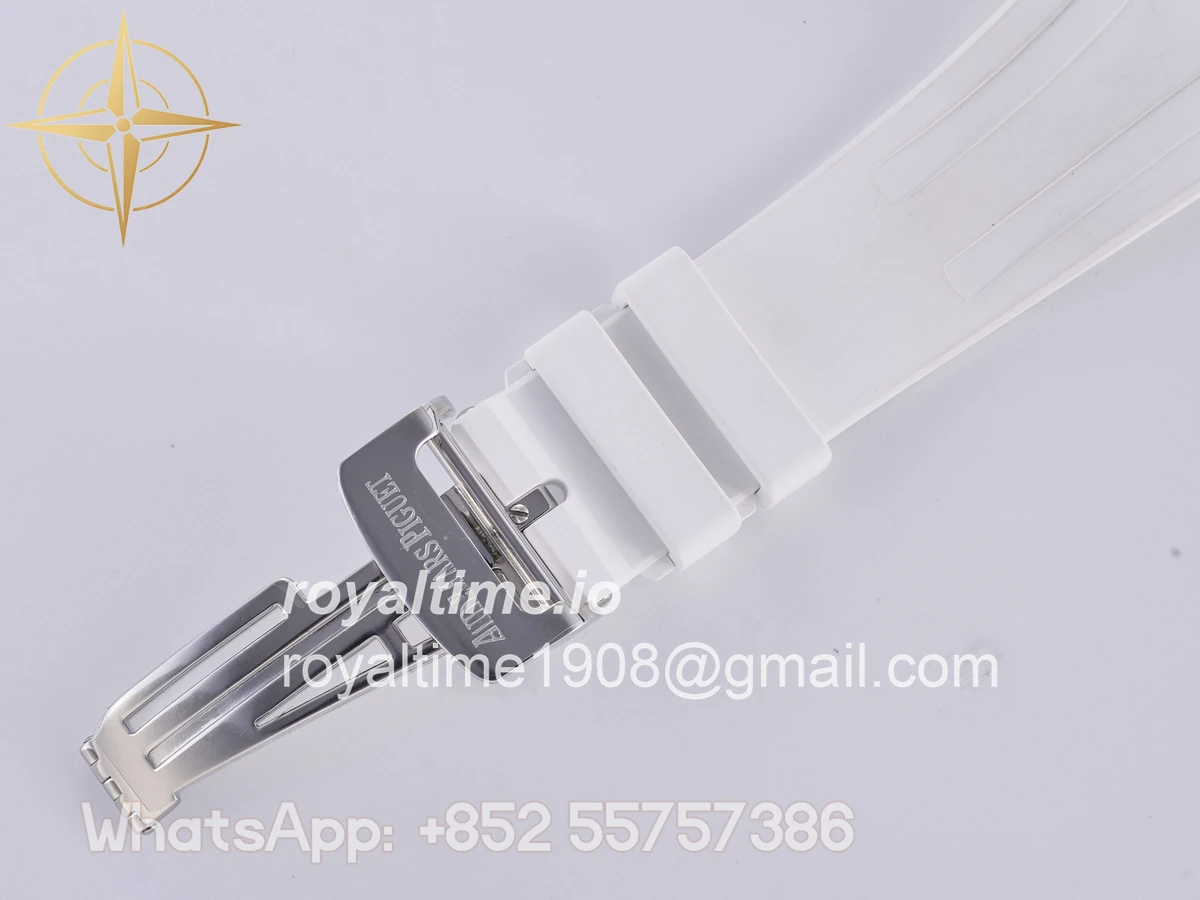 Audemars Piguet Royal Oak Chrono 26240 SS DDF Silver Dial on White Rubber Strap DD4401 (50th Anniversary) - Image 22