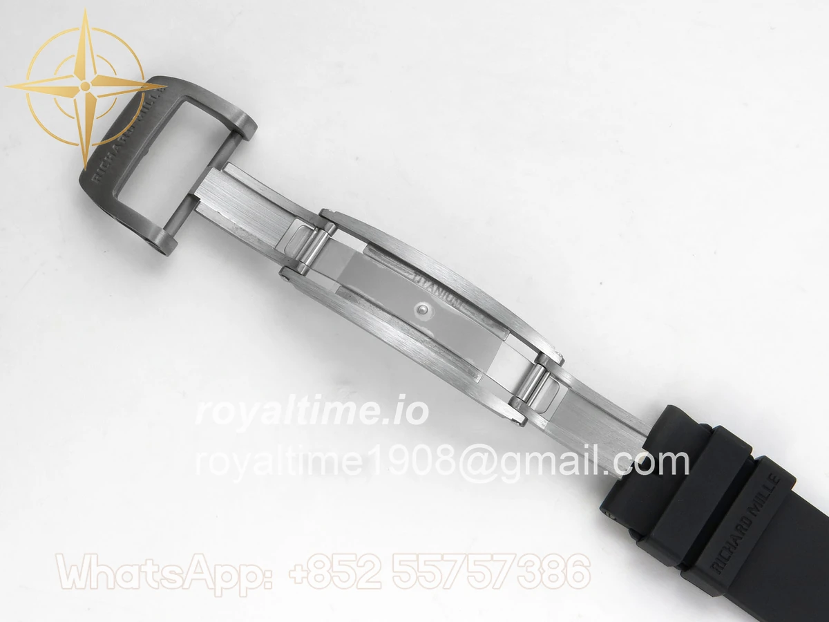 Richard Mille RM055 Black Ceramic APSF on RG Inner Bezel on Black Rubber Strap RMUL2 - Image 22