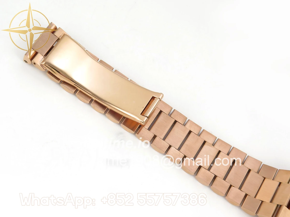 Rolex Day Date 36 RG QF 904L Steel Green Roman Dial on President Bracelet A2836 V3 - Image 22