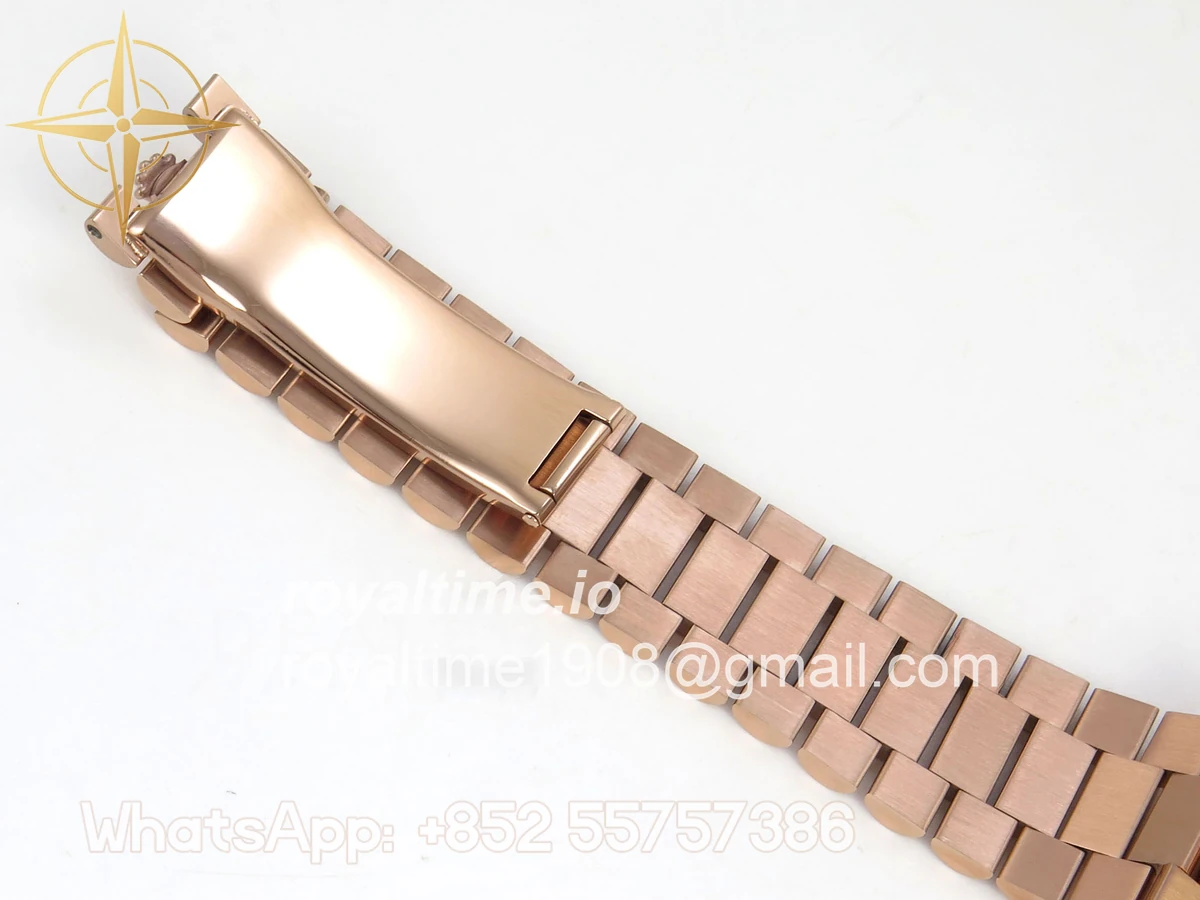 Rolex Day Date 40 RG 228235 QF Green Roman Dial on President Bracelet VR3255 V8 (190g) - Image 22