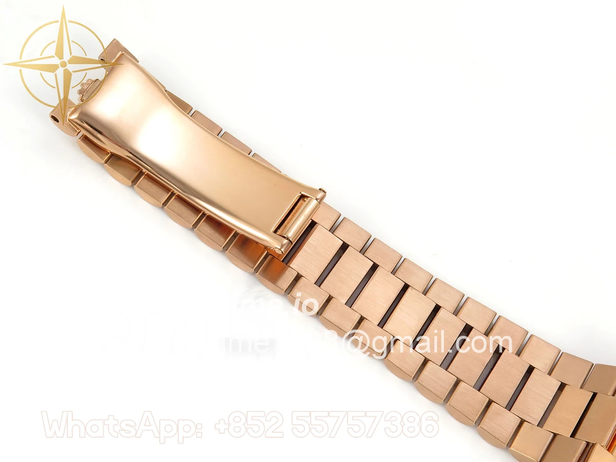 Rolex Day Date 40 RG TMF Brown Diamonds Dial on President Bracelet VR3255 (Weighted) 208g - Image 22