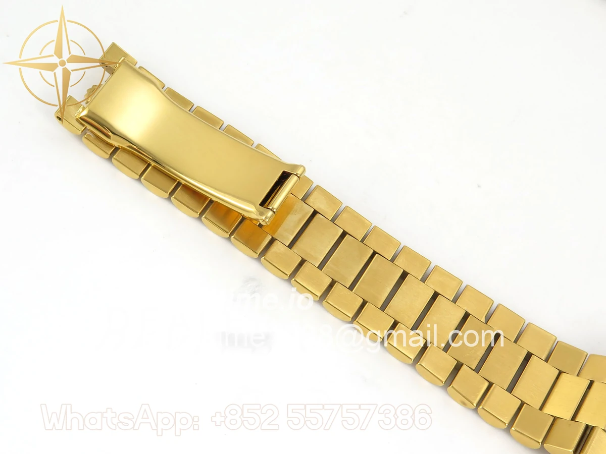 Rolex Day Date 40 YG TMF Black Crystal Dial Diamonds Bezel on President Bracelet VR3255 (220g) - Image 22