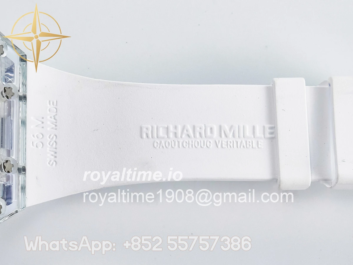 Richard Mille RM56-01 Transparent Tourbillon RMF Skeleton Dial on White Rubber Strap - Image 23