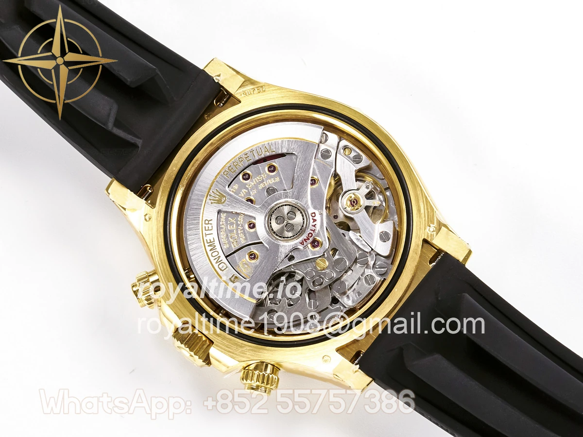 rolex Daytona 126518 YG ARF Black/YG Diamonds Dial on Oysterflex Strap DD4131 V2 (Weighted) - Image 23