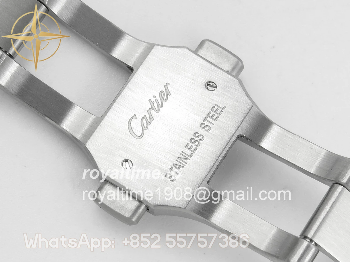 Cartier Santos de Cartier Skeleton PVD MLF Skeleton Black Skeleton Dial on SS SmartLink Bracelet 9611MC - Image 23