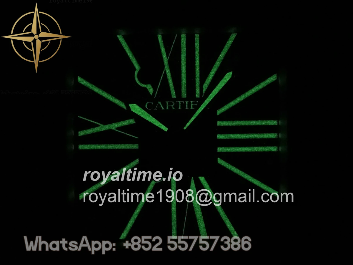 Cartier Santos de Cartier Skeleton PVD MLF Skeleton Dial on Black Leather Strap 9612MC - Image 23