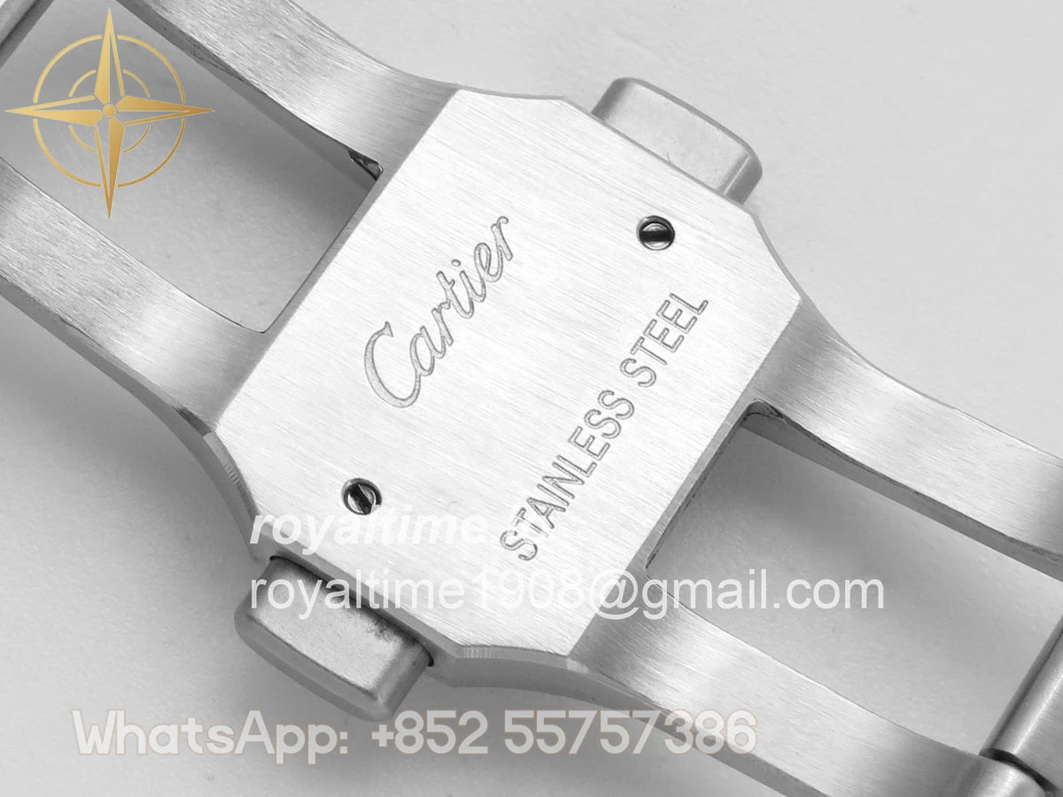 Cartier Santos de Cartier Skeleton SS MLF Skeleton Green Dial on SS SmartLink Bracelet 9611MC - Image 23