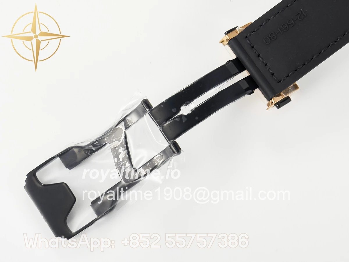 Hublot Classic Fusion 38mm RG JJF Black Dial on Black Gummy Leather Strap - Image 23