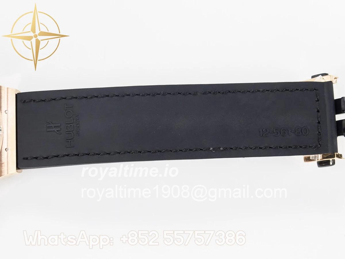 Hublot Classic Fusion 38mm RG JJF Gray Dial on Black Gummy Leather Strap - Image 23