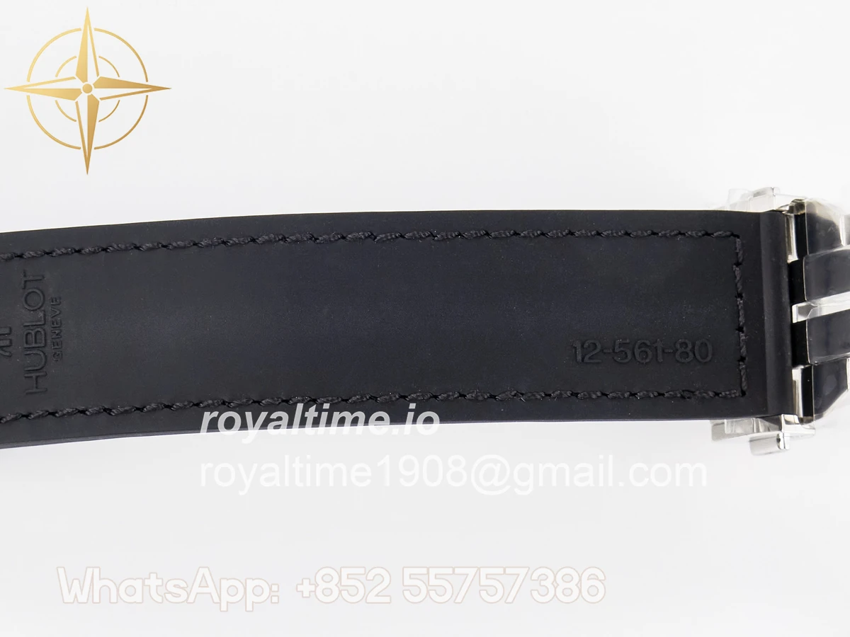 Hublot Classic Fusion 38mm SS JJF Black Dial on Black Gummy Leather Strap - Image 23