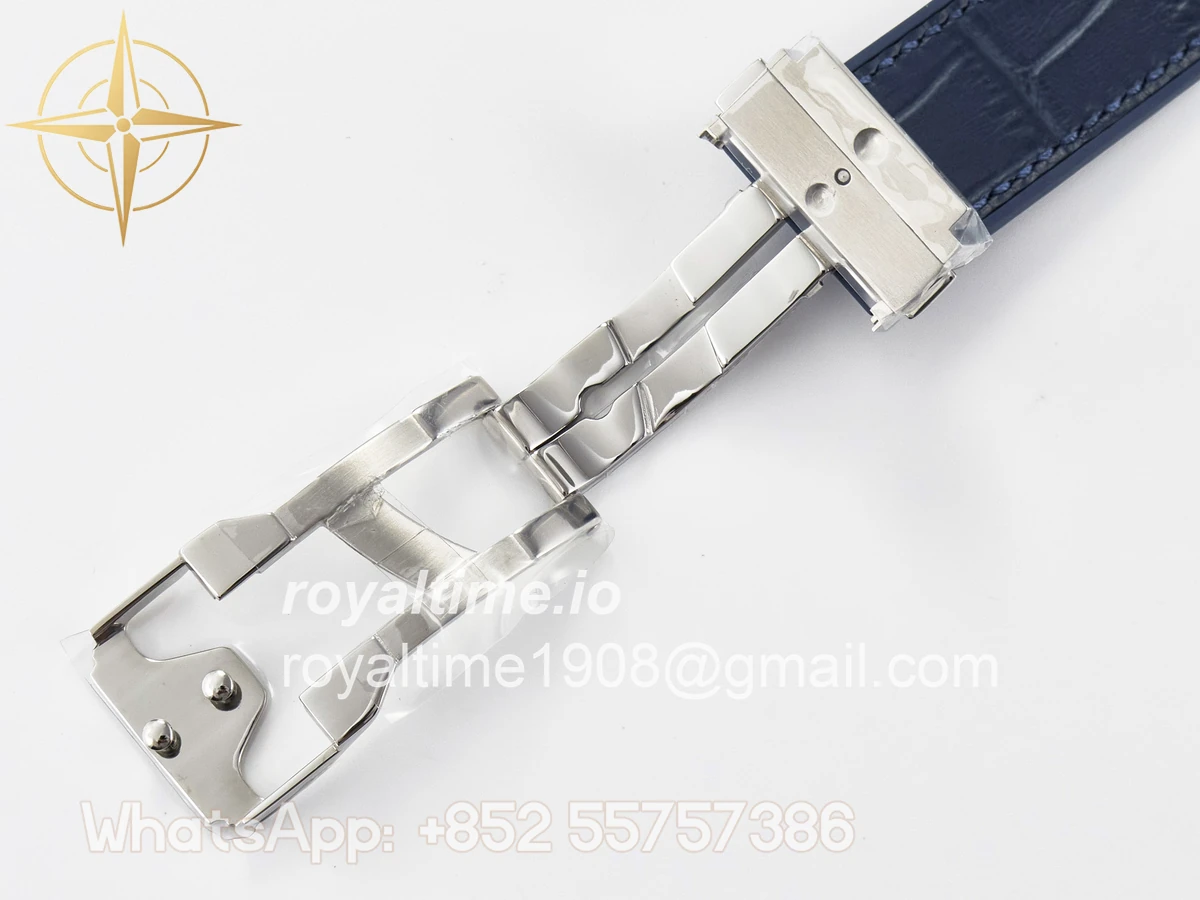 Hublot Classic Fusion 38mm SS JJF Blue Dial on Blue Gummy Leather Strap - Image 23