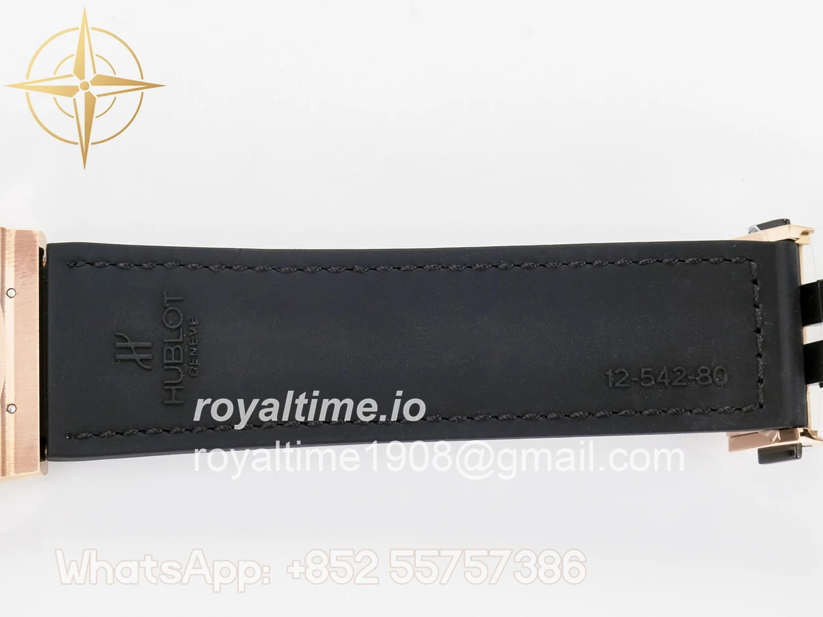 Hublot Classic Fusion 42mm RG JJF Gray Dial on Black Gummy Leather Strap - Image 23