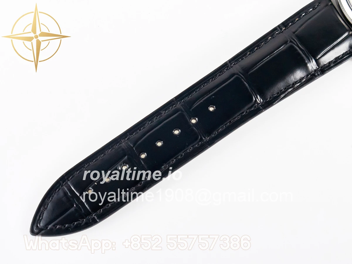 Jaeger-LeCoultre Master Ultra Thin Moon 1368420 SS Z+F Black Dial on Black Leather Strap SA925 - Image 23